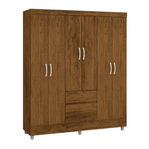 Guarda-roupa Casal em Mdp com 6 Portas e 2 Gavetas Vila Rica