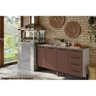 Balcão de Cozinha Origens 7028 3 Portas e 4 Gavetas s/ Tampo Branco/Terracota - Bertolini - 4