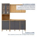 Ver imagem 6 de Cozinha Completa Modulada 3 Peças 9 Portas 2 Gavetas Salvador Bege/Cinamomo/Grafite