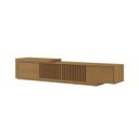 Ver imagem 6 de Rack Extensível para TV até 75 Polegadas Planejado 244cm Portas Ripadas Aruá CabeCasa MadeiraOriginals Marrom Jatobá