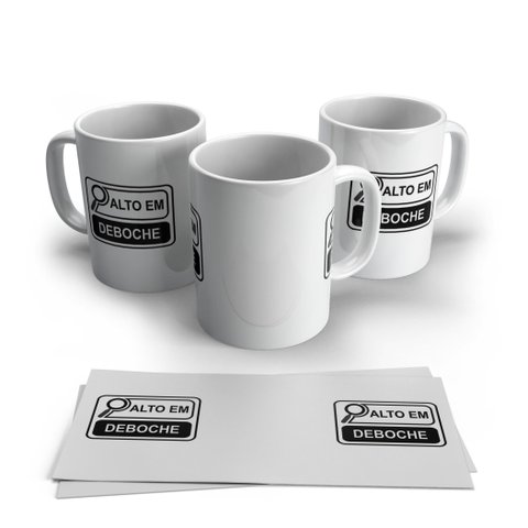 Caneca de Porcelana Meme Alto em Deboche