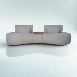 Sofá Organico Modulado Retratil 285cm Linha Premium Bouclê Off-white Premiun - 2