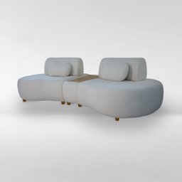 Sofá Organico Modulado Retratil 285cm Linha Premium Bouclê Off-white Premiun - 4