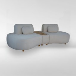 Sofá Organico Modulado Retratil 285cm Linha Premium Bouclê Off-white Premiun - 3