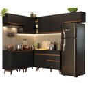 Ver imagem 3 de Armário de Cozinha Completa de Canto 402cm Preto Reims Madesa 03