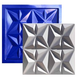 Conjunto 6 Formas 3d Gesso E Cimento Abs Azul 1mm  - 4