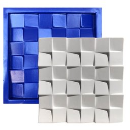 Conjunto 6 Formas 3d Gesso E Cimento Abs Azul 1mm  - 3