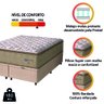 Cama Box Baú Casal King Colchão Molas Guarda Costas Max com Pillow Suede Bege/branco - 6