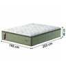 Cama Box Baú Casal King Colchão Molas Guarda Costas Max com Pillow Suede Bege/branco - 5
