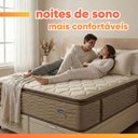 Ver imagem 7 de Cama Box Baú Casal King Colchão Molas Guarda Costas Max com Pillow Suede Bege/branco