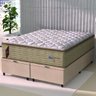 Cama Box Baú Casal King Colchão Molas Guarda Costas Max com Pillow Suede Bege/branco - 2