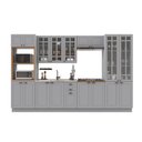 Ver imagem 2 de Armário de Cozinha Modulada Completa Fidelitá Nara 100% MDF 6 Peças 350cm 18 Portas 2 Gavetas sem