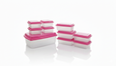 Ver imagem 1 de Kit 10 Organizadores Plásticos Rosa Premium Multiuso Reforçado Design Moderno