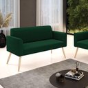 Ver imagem 2 de Sofá 2 Lugares Namoradeira Pé Palito Natural Marisa Bouclê Verde D03 - D'Rossi