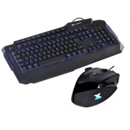 Teclado VX Gamer Hercules Led 3 Cores 1.8m Gt 200 + Mouse VX Gamer Icarus 3200 Dpi C/ Ajuste De Peso - 1