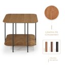 Ver imagem 2 de Mesa Lateral Baixa René - 10075 Mmj-nc Nc-amêndoa/preto (metal)