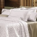 Ver imagem 3 de Kit Colcha3 Pçs Casal Altenburg Cetim 300 Fios Heritage 100% Algodão 230x260cm Branco