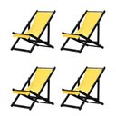 Ver imagem 1 de Kit 4 Espreguiçadeiras Dobrável Black Sb-amarelo