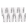 Jogo 8 Copos de Vidro Diamond Diamante Transparente Resistente 400ml em Casa Tem - 1