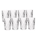 Ver imagem 1 de Jogo 8 Copos de Vidro Diamond Diamante Transparente Resistente 400ml em Casa Tem