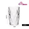 Jogo 8 Copos de Vidro Diamond Diamante Transparente Resistente 400ml em Casa Tem - 4