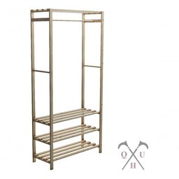 Combo Com Armário Duplo Pinus De Madeira+arara Closet - 3