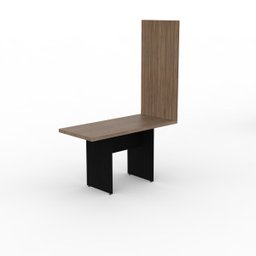 Mesa de Reunião 1,35m X 0,60cm Tampo 40mm Espessura com Painel Tv Ameixa Negra com Preto - 3
