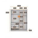 Ver imagem 1 de Modulado de Closet Linea 6 Gavetas MDF Branco Espelhado Móveis Novo Horizonte