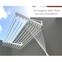 Ver imagem 3 de Varal de Parede Individual 10 Varetas Branco - 80cm