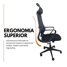 Cadeira Presidente Oficial Comfort Vinci - 6 - Vinci com Apoio - 4