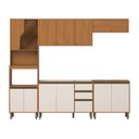 Ver imagem 2 de Cozinha Completa Venaly 13 Portas 2 Gavetas Vidro Reflecta Cinamomo/Off White - Henn