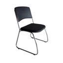 Ver imagem 1 de Cadeira Interlocutor Level Cromada - Cor Preto - (Empilhável) - Cadema - 32995