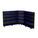 Ver imagem 1 de Gondola Parede 196 Amapa Flex Kit 4 Metros 1 Canto Preto Pe Az - Amapá