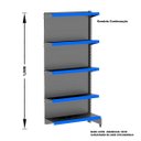 Ver imagem 2 de Gondola Parede 196 Amapa Flex Kit 4 Metros 1 Canto Preto Pe Az - Amapá