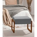 Ver imagem 2 de 2 Puff Retangular 59cm Decoração Sala Recepção Reforçado Cinza/cobre