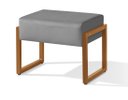 Ver imagem 3 de 2 Puff Retangular 59cm Decoração Sala Recepção Reforçado Cinza/cobre