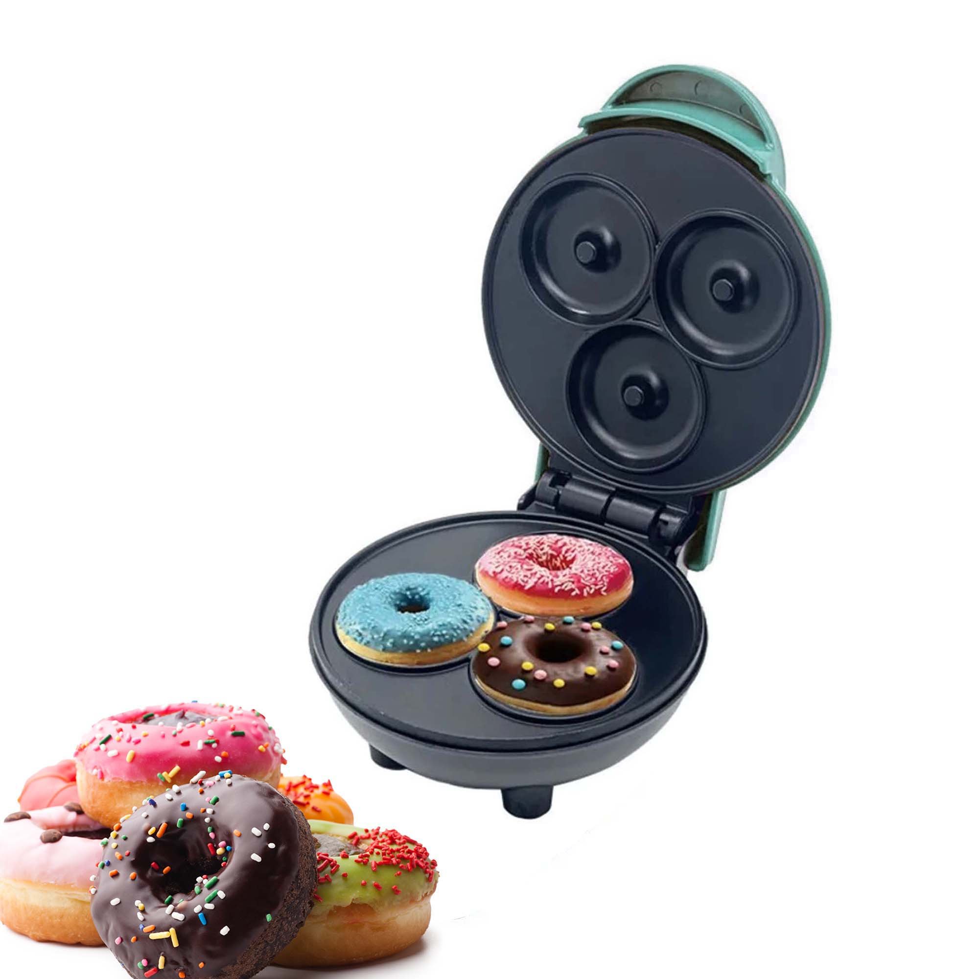 Máquina de Mini Donuts Rosquinhas Cozinha Antiaderente Confeitaria Sobremesa Culinária Crianças Bisc - 1