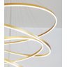 Pendente 6 Anéis Dourado 120cm Led 160W 3500K Bivolt PARIS LUZ - 2