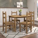 Ver imagem 4 de Mesa de Jantar Retangular de Madeira Maciça Marrom Antique