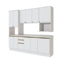 Ver imagem 2 de Armário de Cozinha Compacta Nicho Micro-ondas 100% Mdf 250cm Branco Celeste Kappesberg