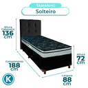 Ver imagem 3 de Cama + Box Preto e Colchão D28 Solteiro - Conforto Paropas + Cabeceira