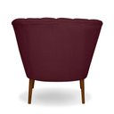 Ver imagem 2 de Poltrona Cadeira Pétala Flor Decorativa Suede Bordô