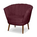 Ver imagem 4 de Poltrona Cadeira Pétala Flor Decorativa Suede Bordô