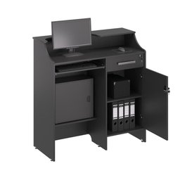Balcao Caixa Stamp com Gaveta Preto Onix - 4
