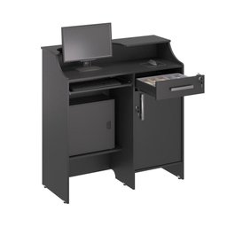 Balcao Caixa Stamp com Gaveta Preto Onix - 2