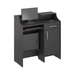 Balcao Caixa Stamp com Gaveta Preto Onix - 1