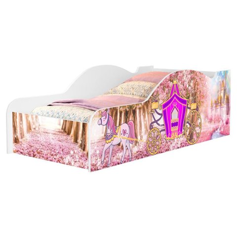 Cama Carro Juvenil Mdf 158x73 Cm 1154 Carruagem Decmade