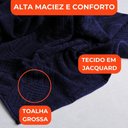 Ver imagem 4 de Jogo de Toalhas de Banho 100% Algodão 5 Peças Completo Max Sonhare Sultan Marinho e Prata