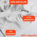 Ver imagem 5 de Jogo de Toalhas de Banho 100% Algodão 5 Peças Completo Max Sonhare Sultan Marinho e Prata