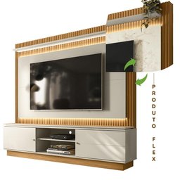 Home Com LED Para Tv 75 Polegadas Nature Off White Petra Flex Shop Jm - 2